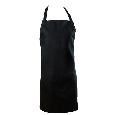 CHEF REVIVAL Bib Chef Apron with adjustable neck tie - Black 412BA-BK